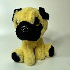 Pug Plush Stuffed Animal Tan and Black Puppy